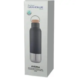 Aversa Hans Larsen RCS Recycled Stainless Steel Insulated Water Bottle Black Gift Box
